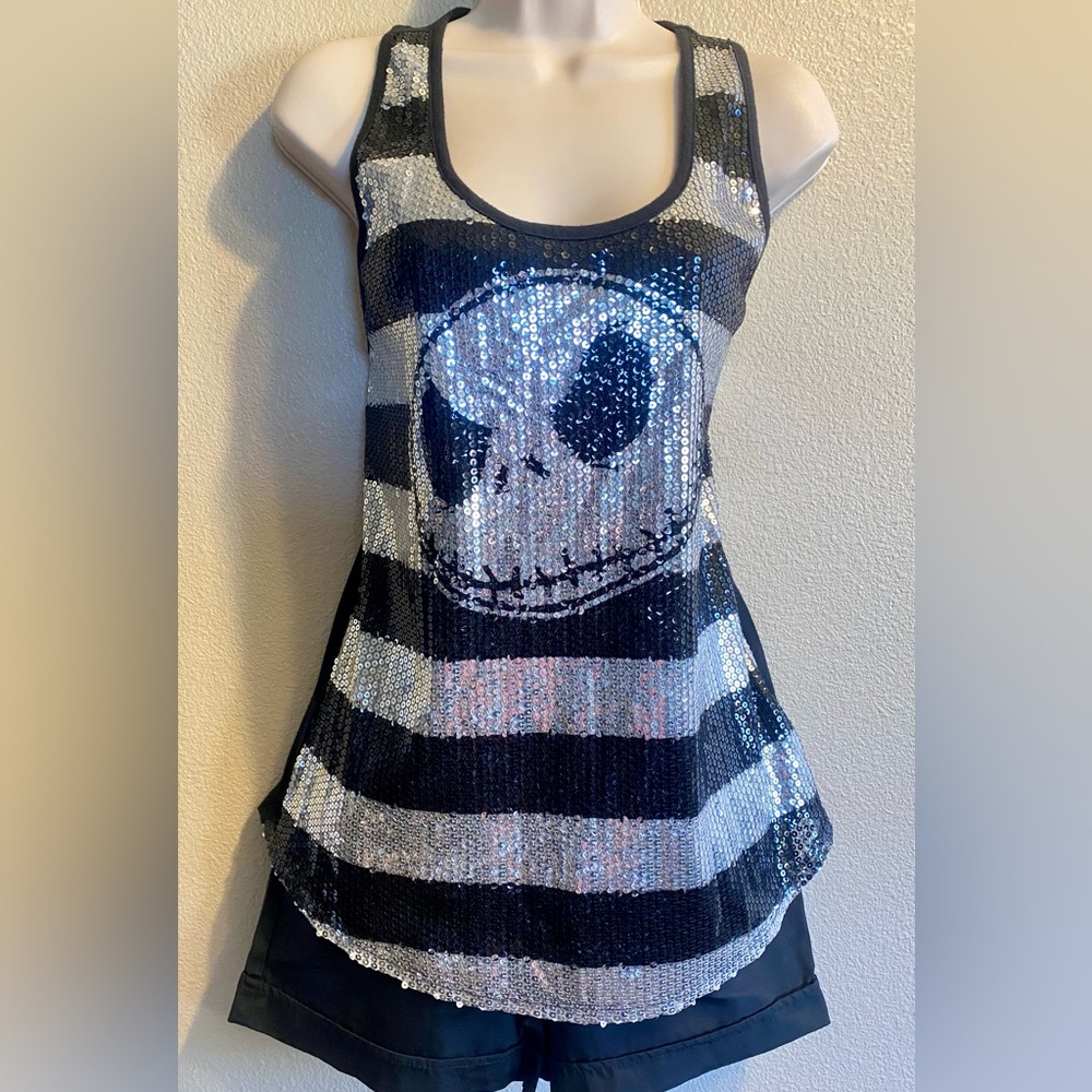 Disney’s The Nightmare Before Christmas sequin racer back tank top.